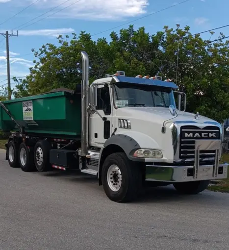 dumpster-rental truck